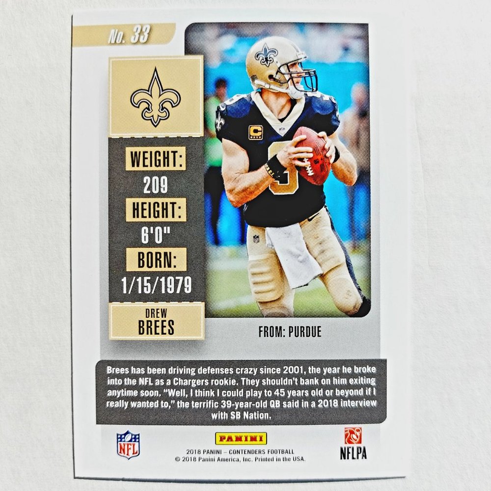 New Orleans Saints (Drew Brees) - FTBL [23_DB1] - Picture 3 of 3
